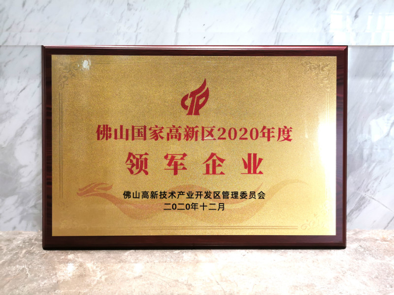 辛格林電梯榮獲“佛山國(guó)家高新區(qū)2020年度領(lǐng)軍企業(yè)”稱(chēng)號(hào)！
